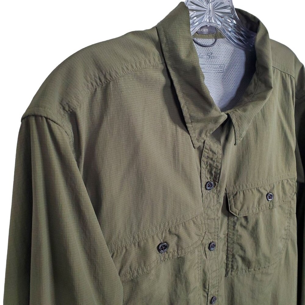 Eddie Bauer Womens Size XL Shirt Travex Button Roll Tab Shacket Vented Outdoorsy - Picture 6 of 13